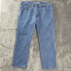 Carhartt Jeans Mens 36x30 Blue Relaxed Fit Workwear Heavy Duty Denim Outdoors